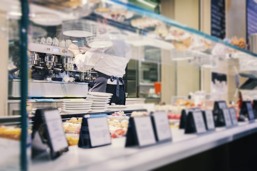 A PICTURE OF A FOOD SERVICE COUNTER