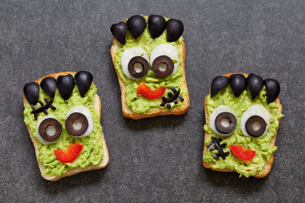 Frankestein face Avocado toast